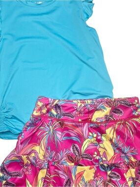 Girls athletic skirt and top Reel Legends M